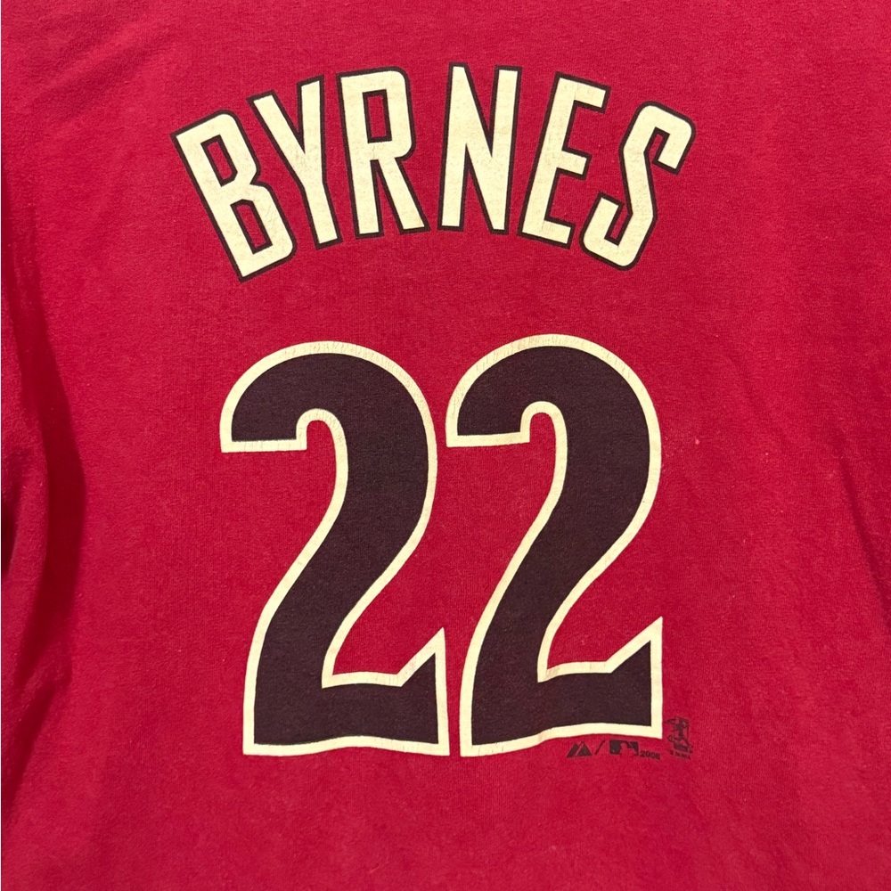 Y2K Retro MLB Arizona Diamondbacks Byrnes #22 Men's XL Red D-backs T-Shirt - Picture 4 of 6